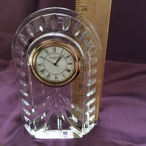 Waterford Crystal Clock with Gold Trim